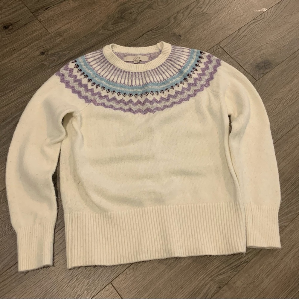 Loft fair isle sweater. XS.